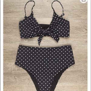 NWT Womens High Waisted Bikini Tie Knot High Rise